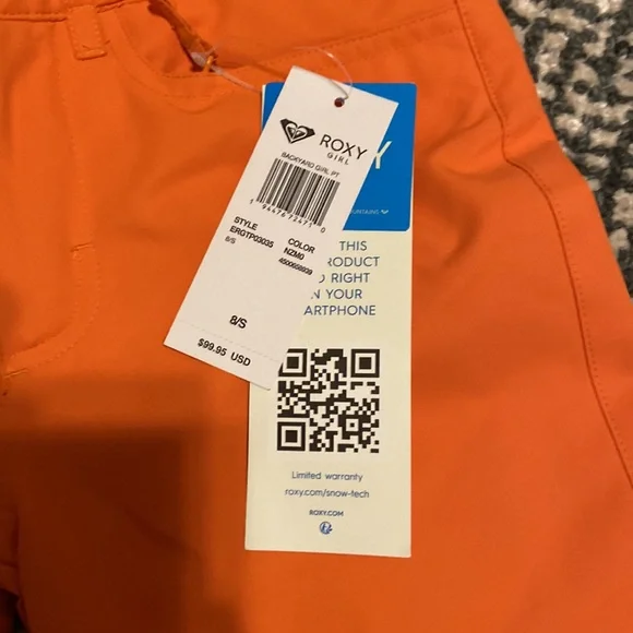 NWT Roxy girl snow pants